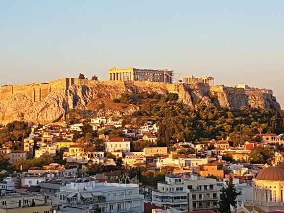 Athens august 2017, the Sacred Rock, the Acropolis in Athens, is the symbol of the entire Greece. It is also the most important ancient monuments in Europe. Surrounded by the modern town of Athens, the Parthenon still stands proudly, a reminder of the old aura of the city. One can see the Acropolis and its Parthenon from almost every part of Athens.