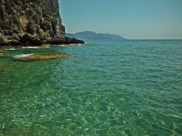 Corfu island, the official naturist Myrtiotissa beach