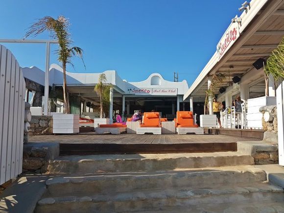 Mykonos august 2017, Sueño Pool bar in Paraga beach
