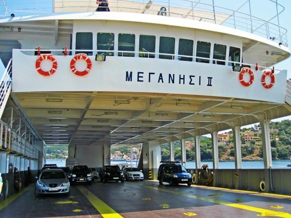 Lefkada, the ferry boat from Nidri to Meganisi island