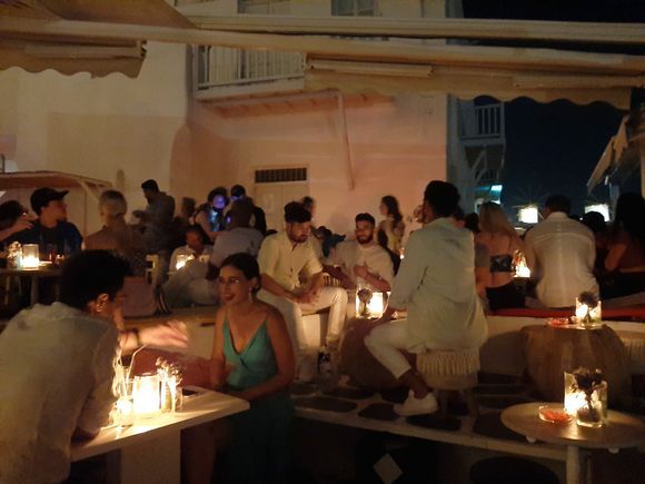 Mykonos by night, July 2021