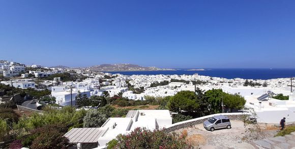 Mykonos July 2021, view of Mykonos Town
