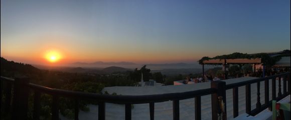 Sunset in Zia, Kos, Taverna Oromedon