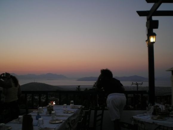 lovely sunset in Zia from taverna Oromedon terrace