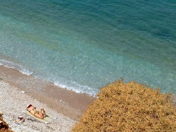 Woman and sea - Agios Pavlos beach