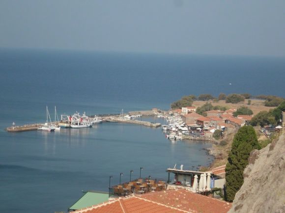 view of the port from the castle