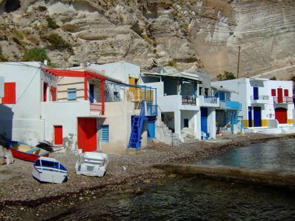 Milos Klima Beautiful Coloured Houses