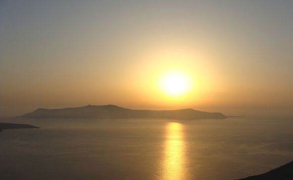 Sunset over Volcano - Fira, Santorini