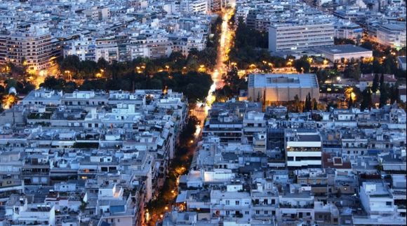 Athens in the evening, from Lycabeth.