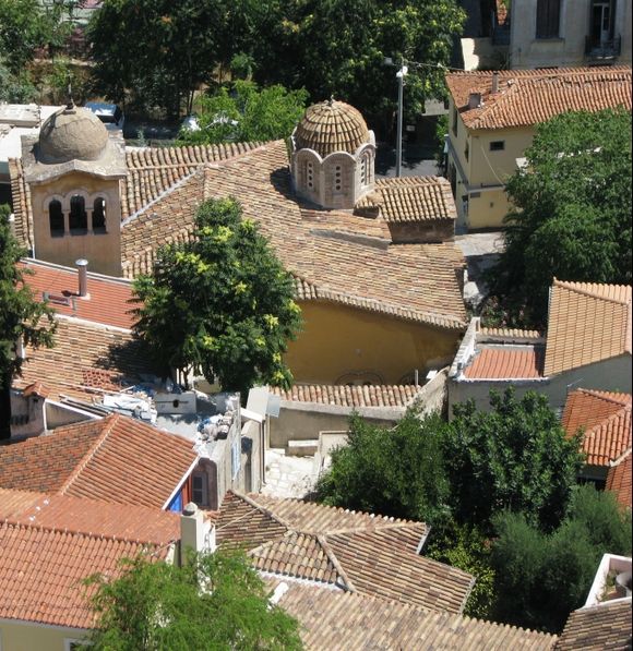 The old roofs of the town.