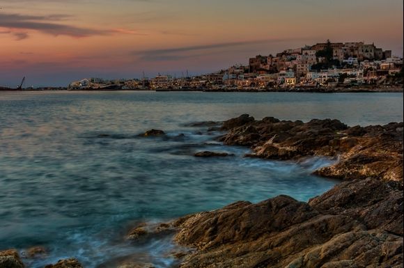 Sunset at Naxos Town