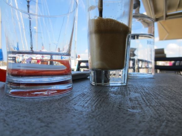 Frappe at Chania Harbour