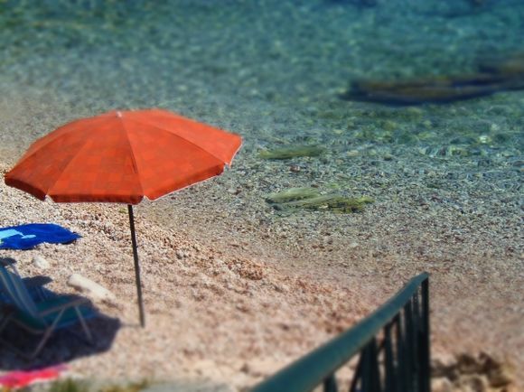 Orange Umbrella - Agia Efimia