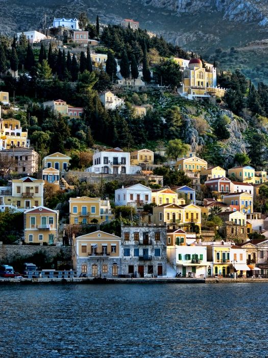 Symi harbour up to the village. Greece