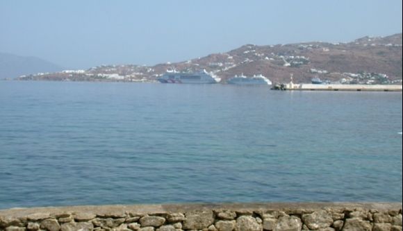 Mykonos. The port from the town