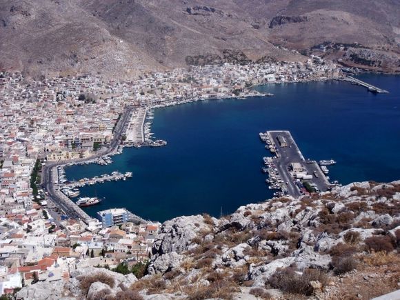 Pothia on kalymnos from up on the hill
Fuji compact