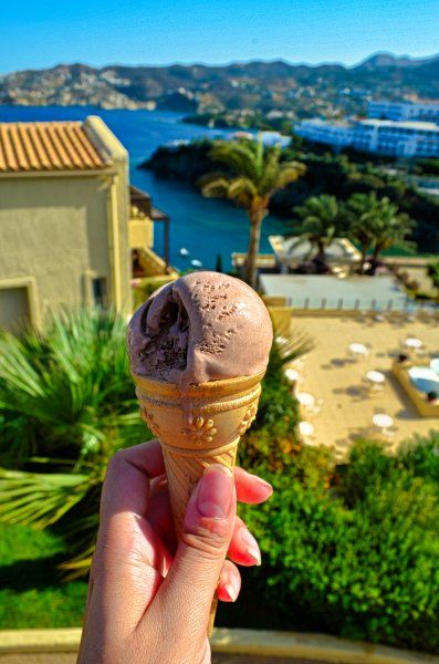 Ice-cream and an amazing view