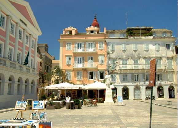 Corfu old town square.