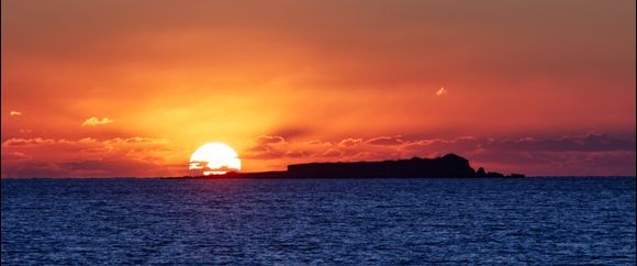 Sunset over Lagoudia Island