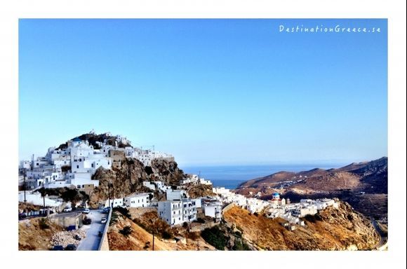 View of beautiful Chora on Serifos