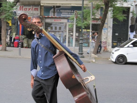 A one-man traveling band!