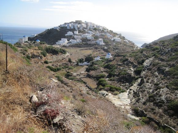 The beautiful hilltop village of Kastro overlooking the Aegean on the island of Sifnos