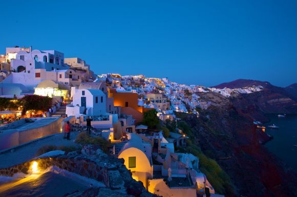 Nightlife at Santorini has just begun