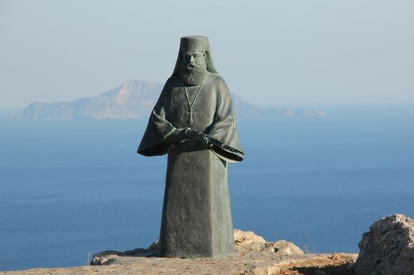 Monument to the abbot of Moni Preveli, Southern Crete