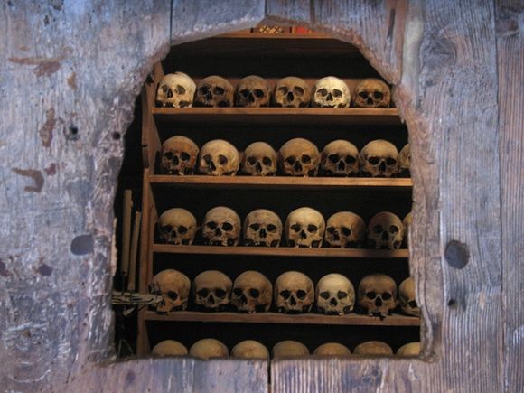 Skulls in  The Great Meteoron Metamorphosis Monastery