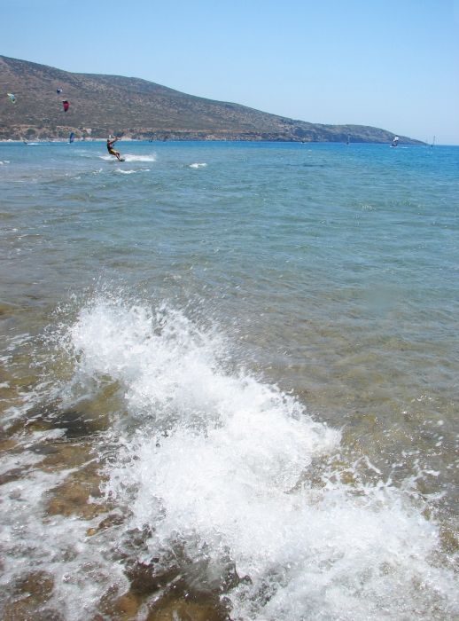 The wave is the kiss of Aegean and Mediterranean Seas