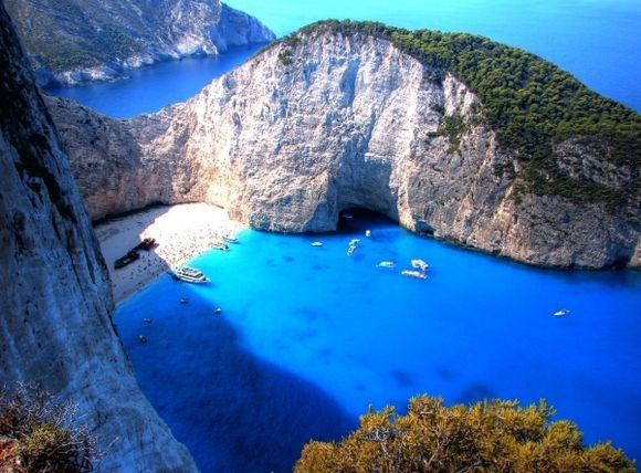 Navagio bay from above