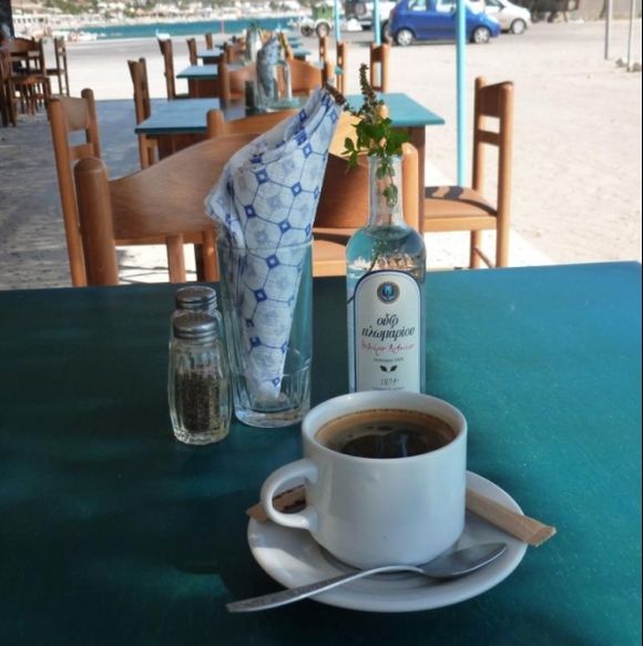 Coffee time Kefalos Harbour Taverna