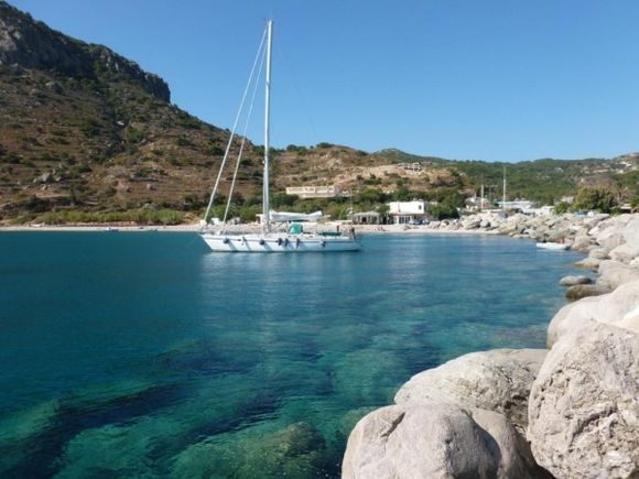 My Yacht (if only!) Kefalos Harbour