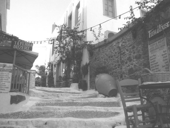 Steps to a super taverna,Kos town