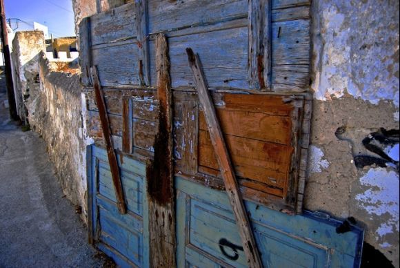 blue doors