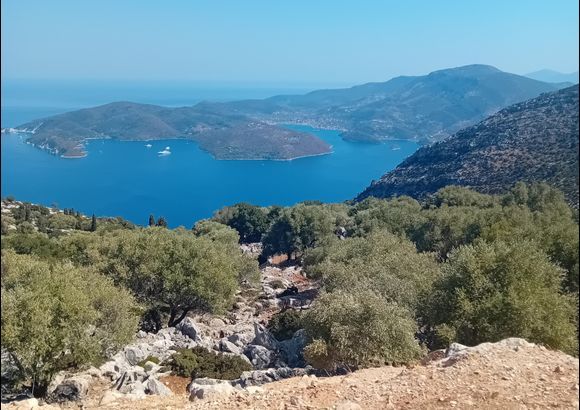 Vathy bay from above.