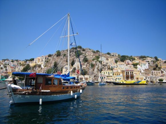 simi. port image with turkish boat.