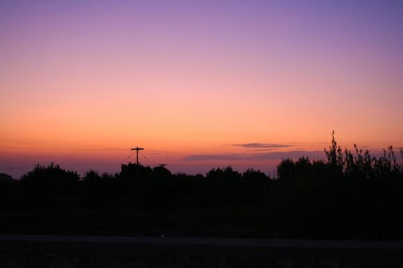 Sunset on the way to Sifnakos Beach
