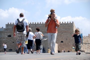 coming and going Venetian Fort, Heraklion, Crete, Greece