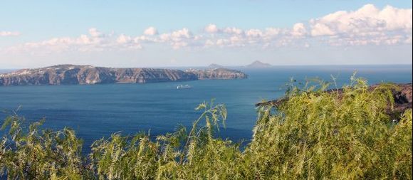 View of the Caldera from a quiet spot in Fira.
