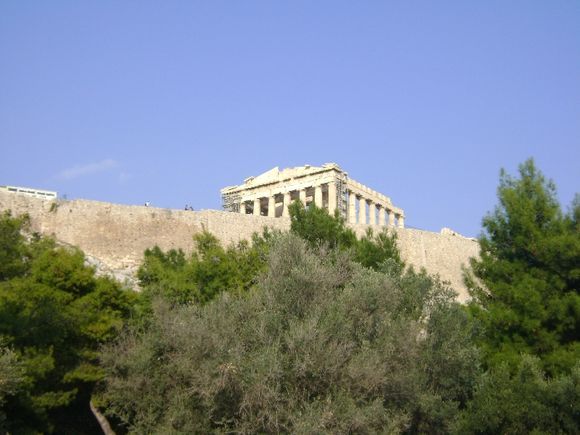 Nice view of the Acropolis from Thissio Quarter, Athens