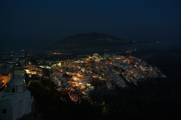 After sunset at Fira