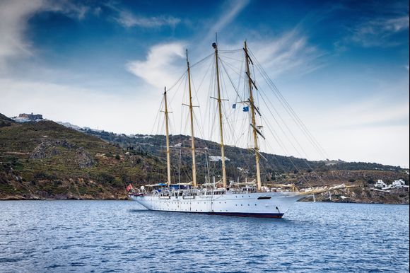 A sailboat in Patmos