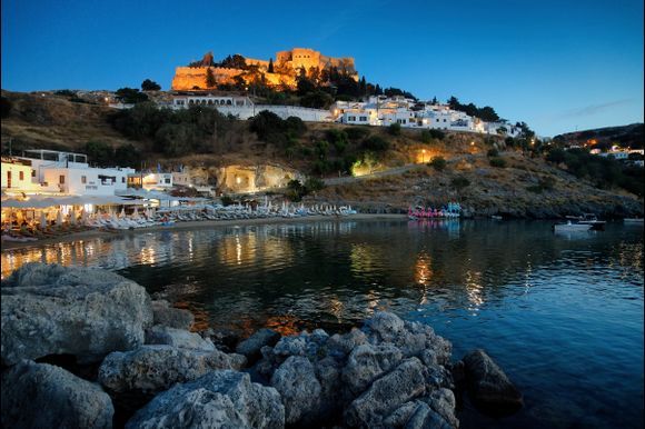 Lindos after sunset