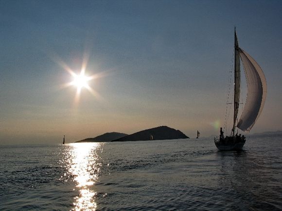 Sailing in the Aegina waters.