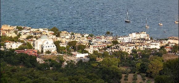 View on Aghia Marina on Aegina island.