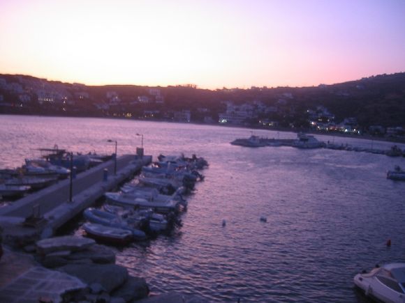 Batsi; the last glimpse of light over the marina