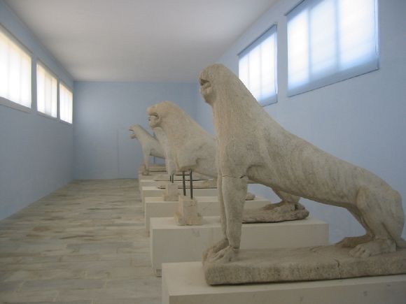 The real lions inside the museum