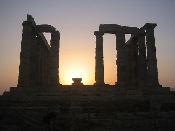 Poseidon temple, as the sun goes down