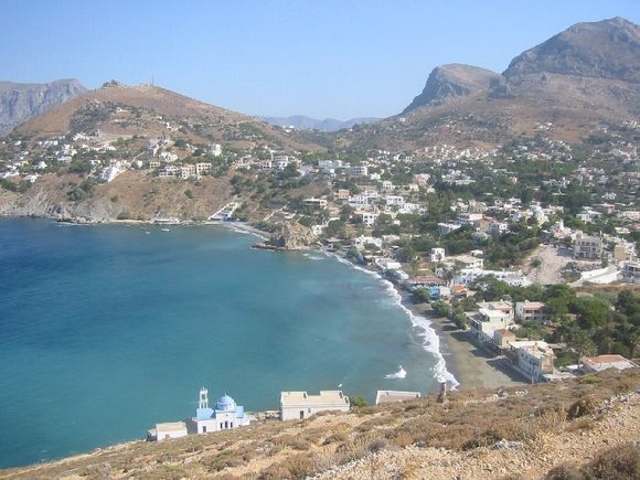 Kantouni Beach viewed from Timios Stavros church